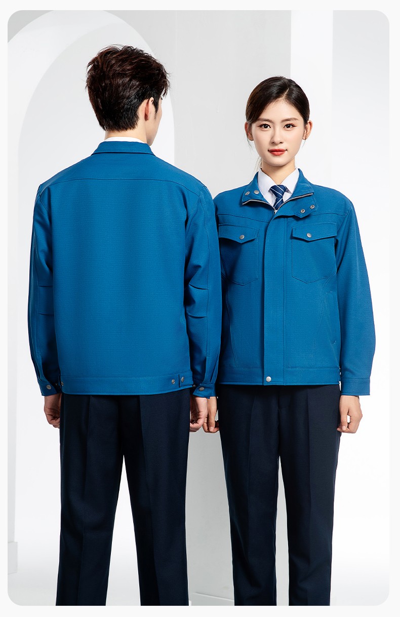 LJ-680011 秋冬高端工作服套裝男防靜電電工工程師電力工廠勞保工服上衣印字(圖19)