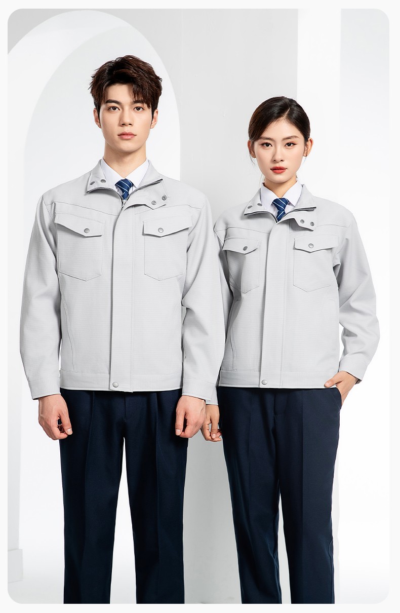 LJ-680011 秋冬高端工作服套裝男防靜電電工工程師電力工廠勞保工服上衣印字(圖17)