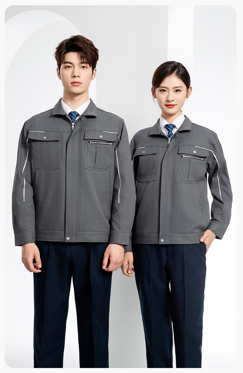 LJ-680012 秋冬高端防靜電工作服套裝男電力電工工程服電子廠勞保服上衣廠服(圖16)