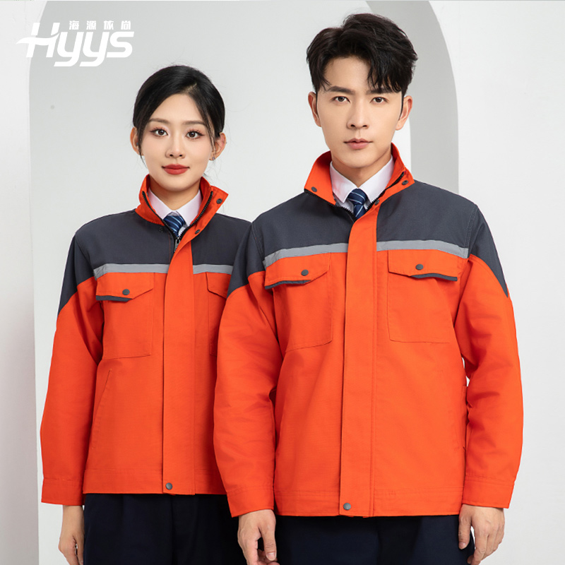 LJ-1811 春秋勞保工作服套裝磨毛帆布工廠車間廠服建筑工裝汽修服批發