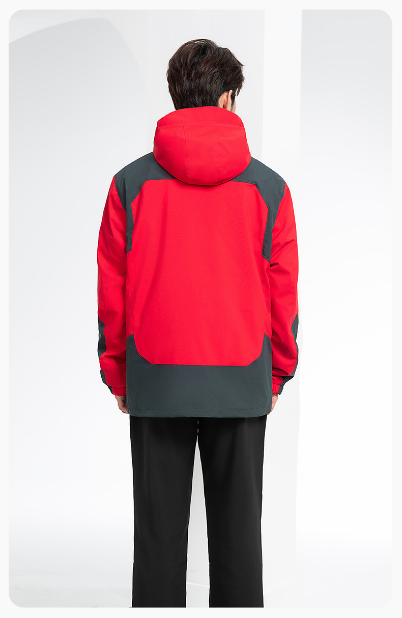 SW-9552 冬季撞色工作服沖鋒衣三合一可拆卸保暖工裝企業學校團體服定制(圖14)