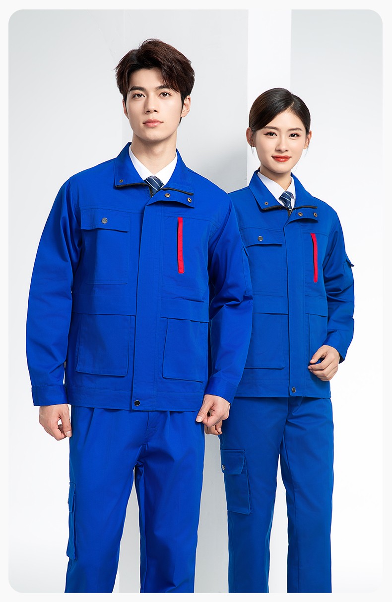 DM8050 春秋CVC工作服套裝男耐磨長(zhǎng)袖上衣工裝工廠服車間汽修勞保服批發(fā)(圖17)