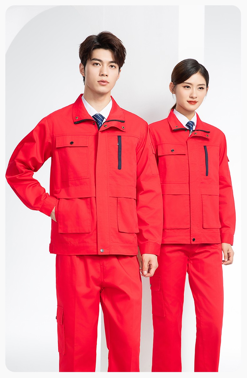 DM8050 春秋CVC工作服套裝男耐磨長(zhǎng)袖上衣工裝工廠服車間汽修勞保服批發(fā)(圖15)