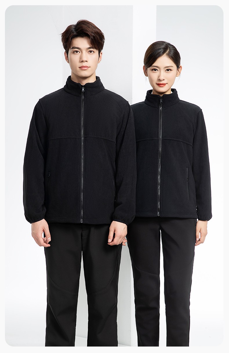 LT-3561 秋冬立領(lǐng)外套工作服定制搖粒絨拼色保暖工裝公司企業(yè)學(xué)校團(tuán)體服(圖12)