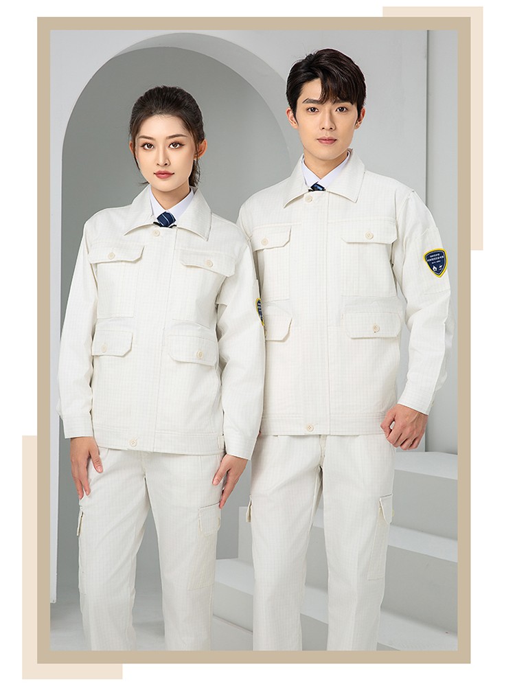 LW-8653ZR 純棉防阻燃春秋工作服套裝加厚耐磨工廠車間電焊焊工防燙勞保服(圖22)