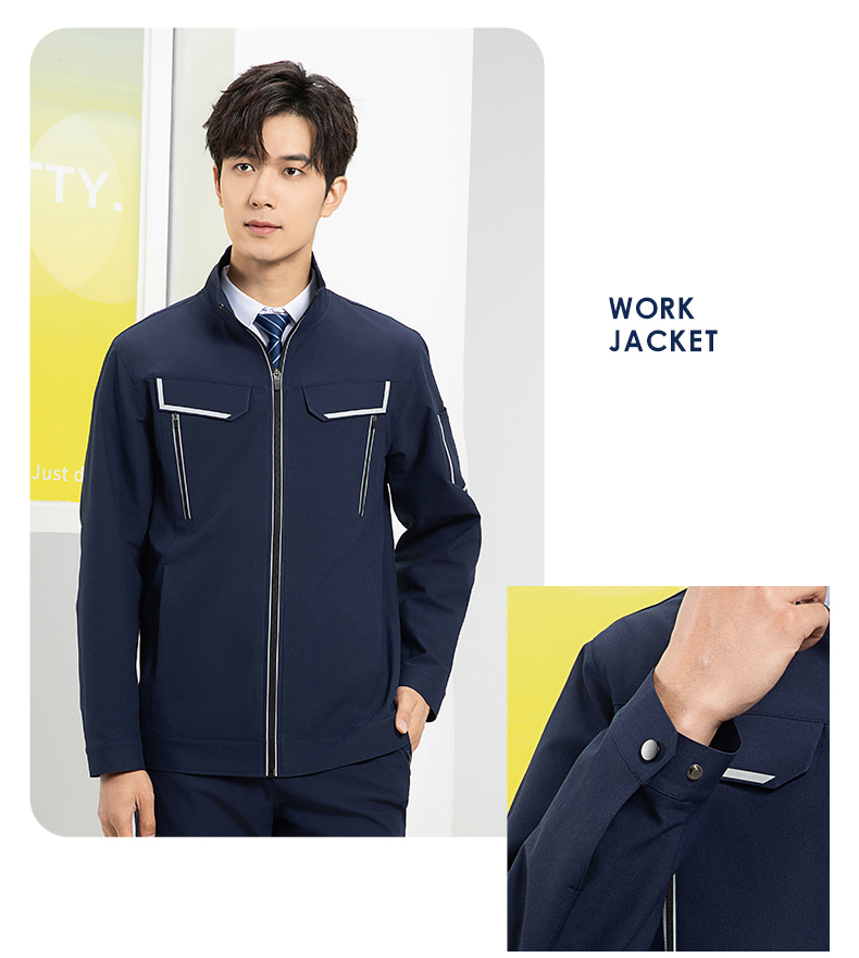 YJ-SK006 高端工作服套裝定制秋冬季工服電力工廠廠服工裝耐磨勞保工程服(圖13)